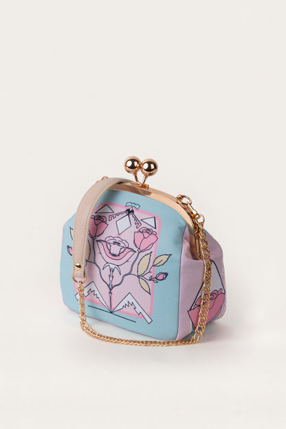 Pink Rose Clutch Bag