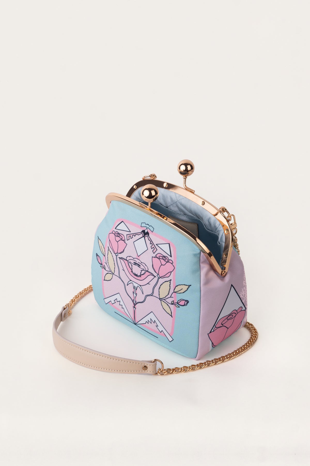 Pink Rose Clutch Bag