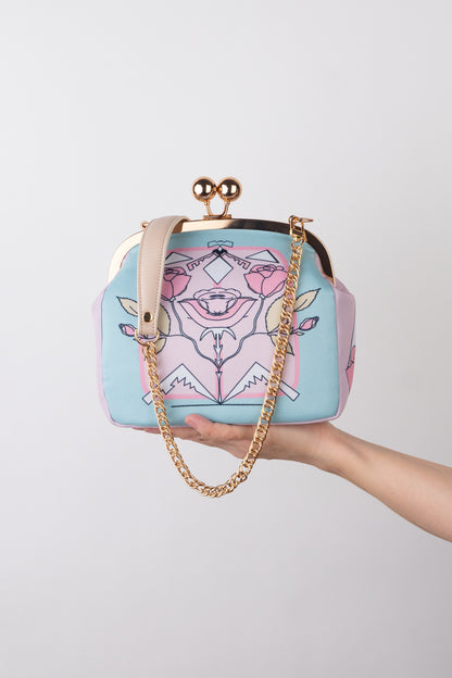 Pink Rose Clutch Bag